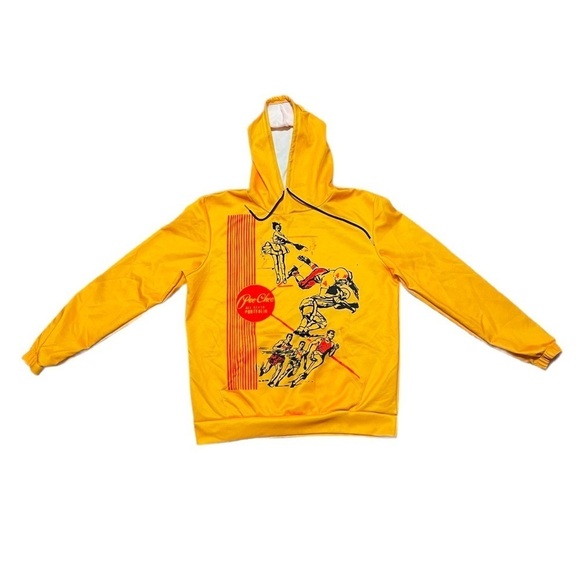 Pee Chee Hoodie, unisex Retro Vibe School Folder sweatshirt Yellow Red Hoodie - Picture 1 of 9